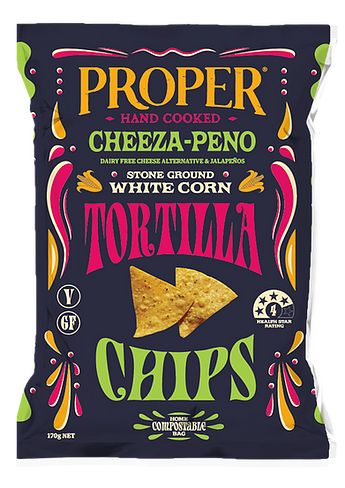 Proper Tortilla Chips - Cheeza-Peno flavour NZ