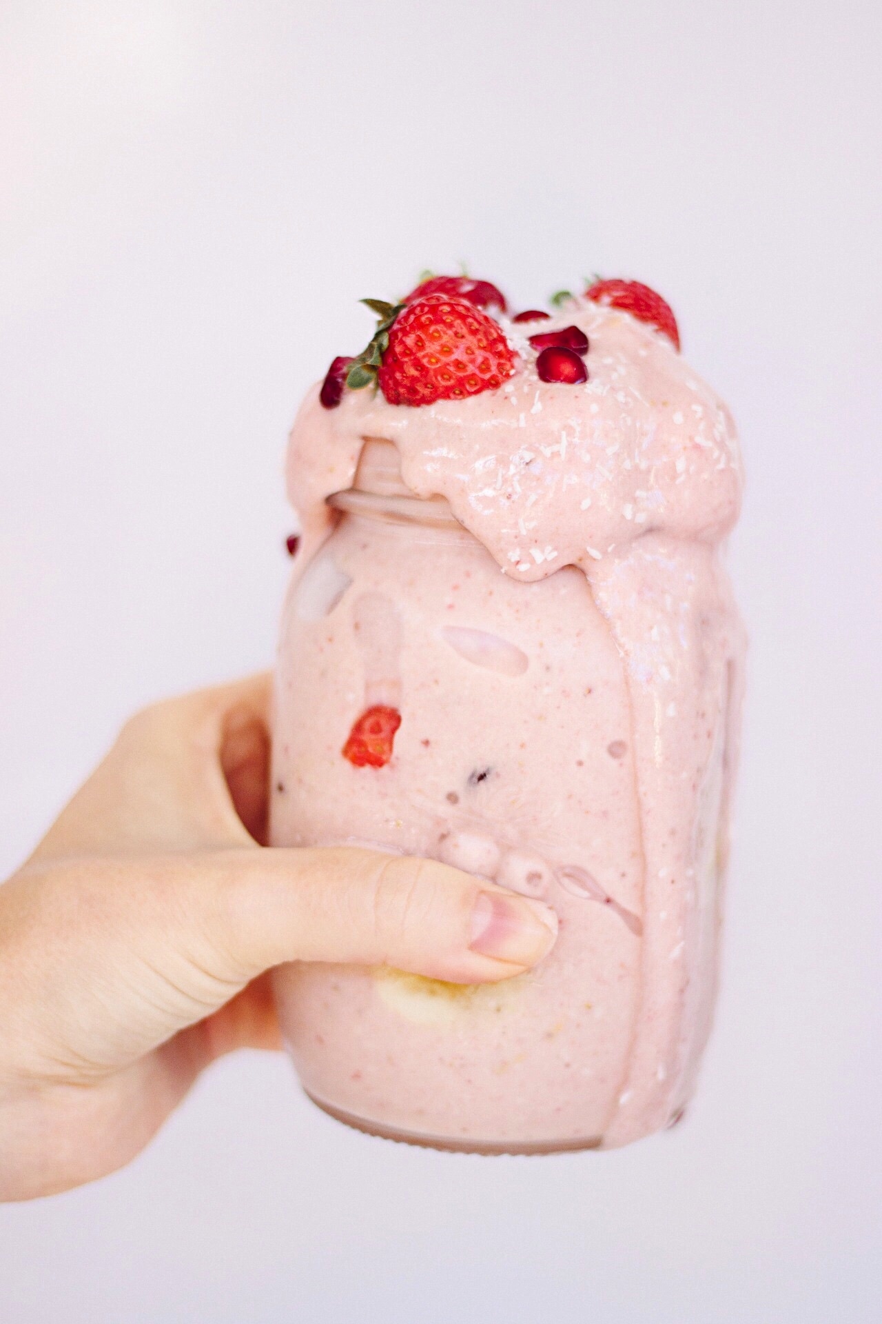 Strawberry collagen frappe recipe - healthy and homemade
