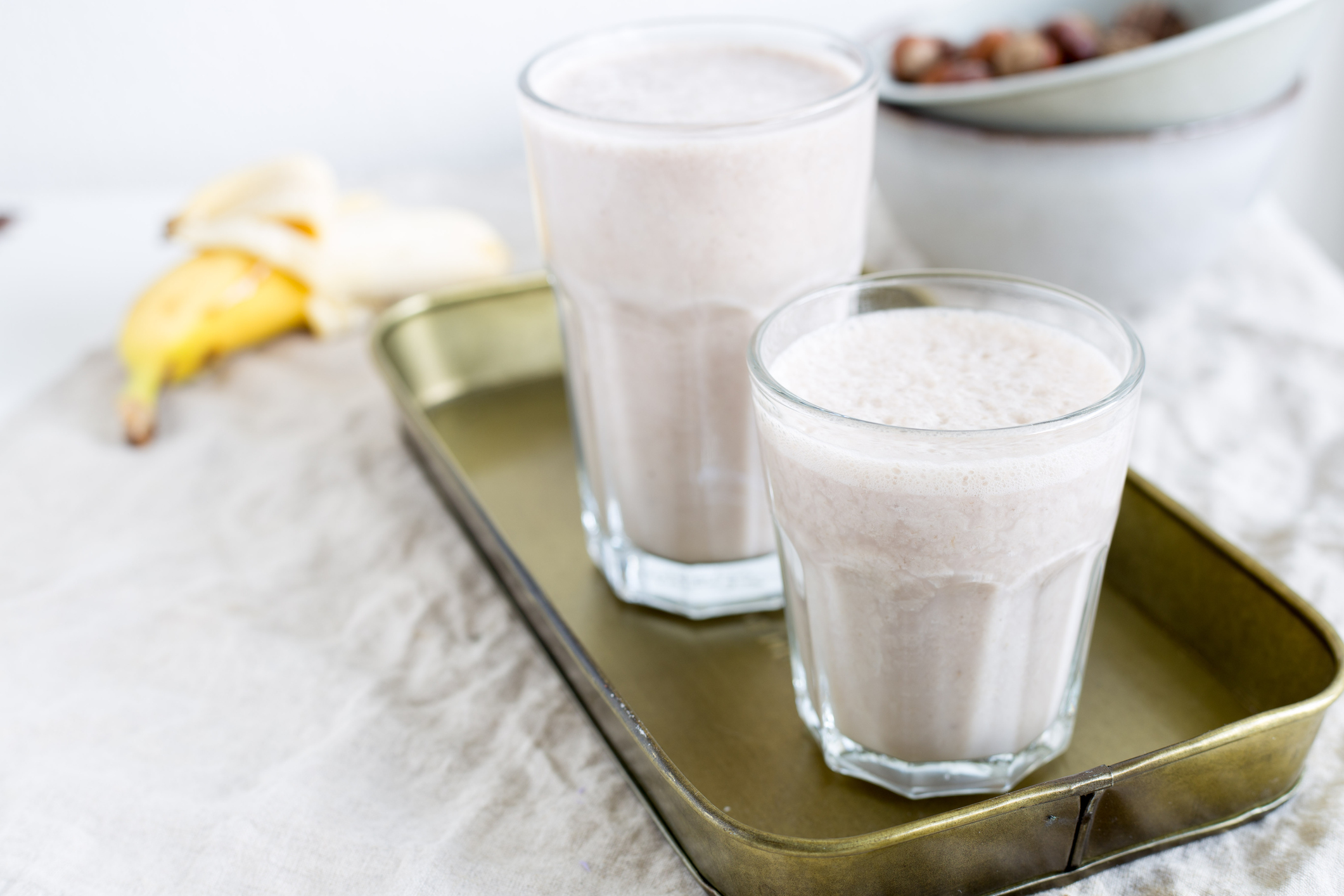 Banana smoothie with Pro You Pea or Whey Protein Powder.